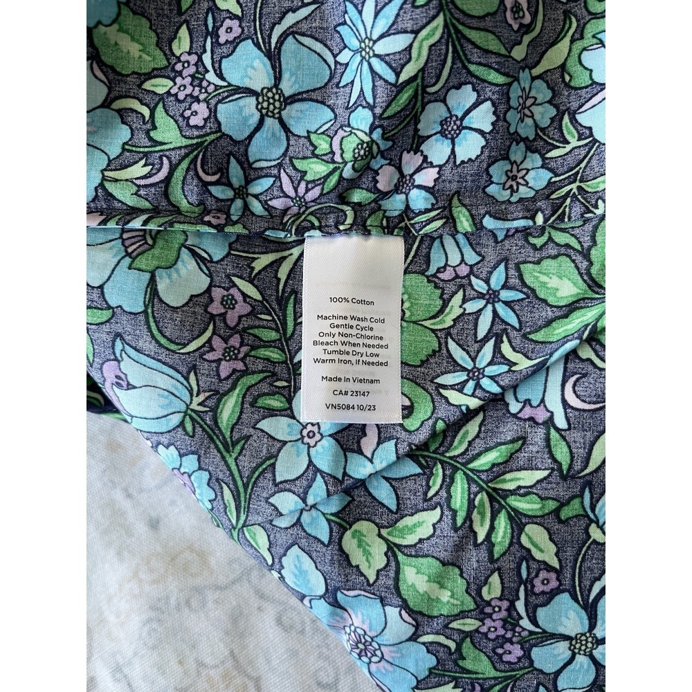Talbots Women's Tie Neck Shell Spring Blouse Sleeveless Multicolor Floral Sz. 1X - Picture 9 of 9